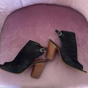 Lucky Brand “Lisa” Peep-Toe Bootie